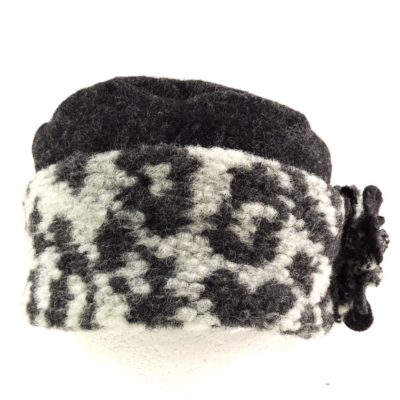 FILIPPO CATARZI ?? WOMEN\'S BLACK WOOL COMFORT WINTER BUCKET HAT